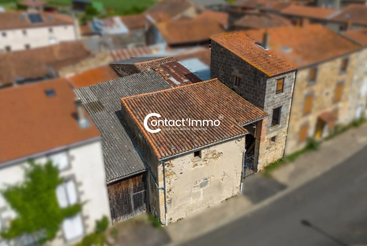 Ensemble immobilier en pierre à Vassel à rénover pour investissement ou résidence 