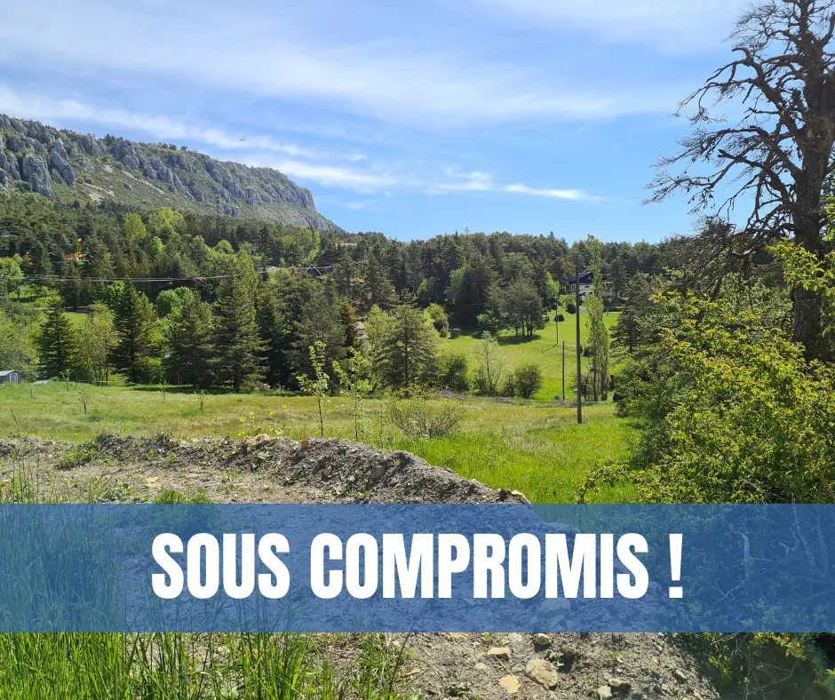 Terrain constructible à vendre à Andon - Vue montagne, tranquillité et proximité des commodités 