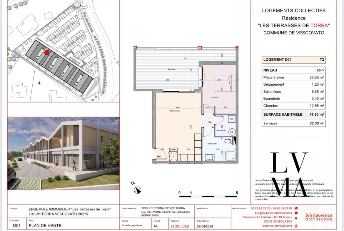 Local commercial à vendre à Vescovato - 87,5 m² dans la Résidence Les Terrasses de Torra 