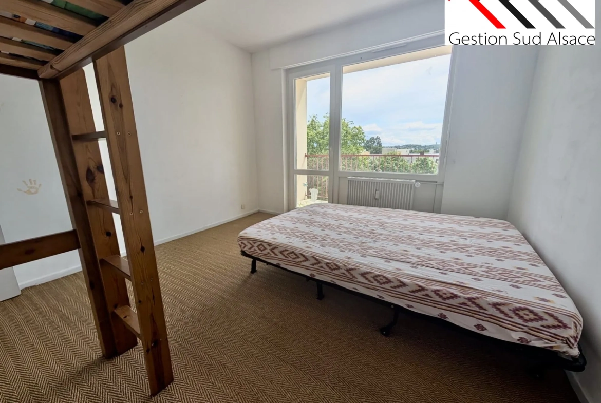 Appartement T3 à vendre à Mulhouse, 75 m², vue dégagée et balcon, proche commodités 