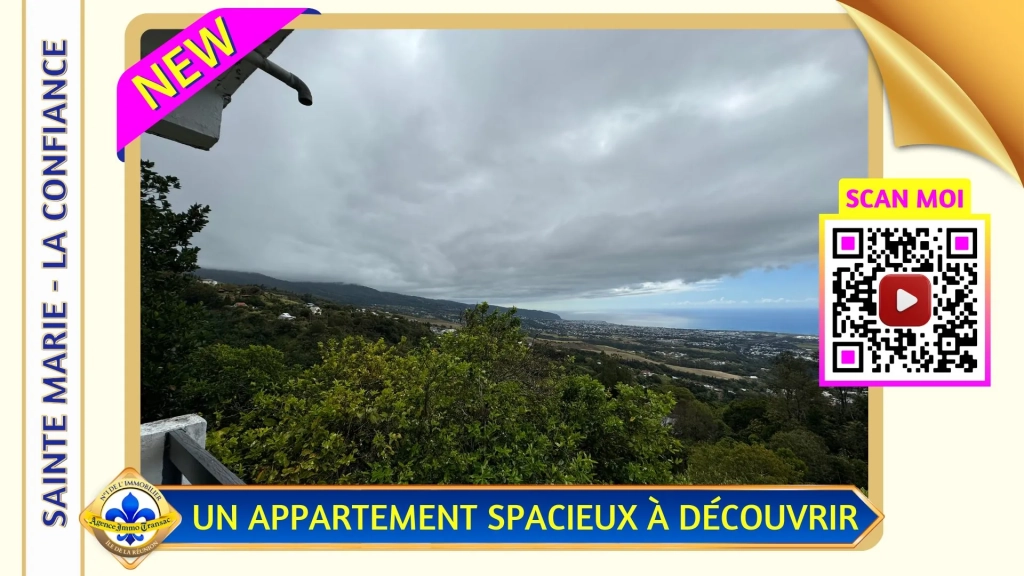 Appartement spacieux de 125 m² avec terrasse panoramique à Sainte-Marie