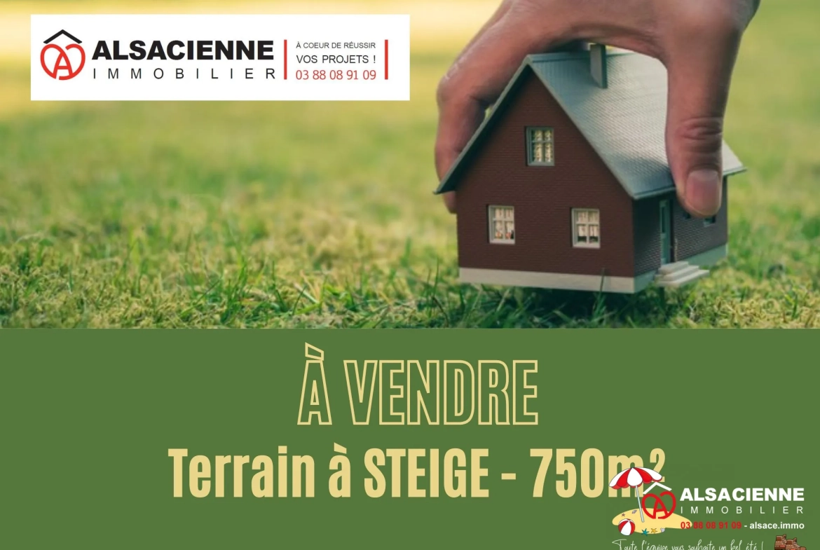 Terrain constructible de 750 m² à Steige avec vue panoramique 