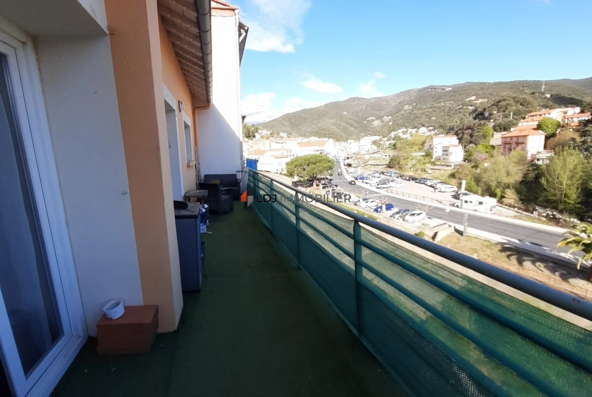 Appartement traversant de 82m² avec grande terrasse à Amélie-les-Bains-Palalda 