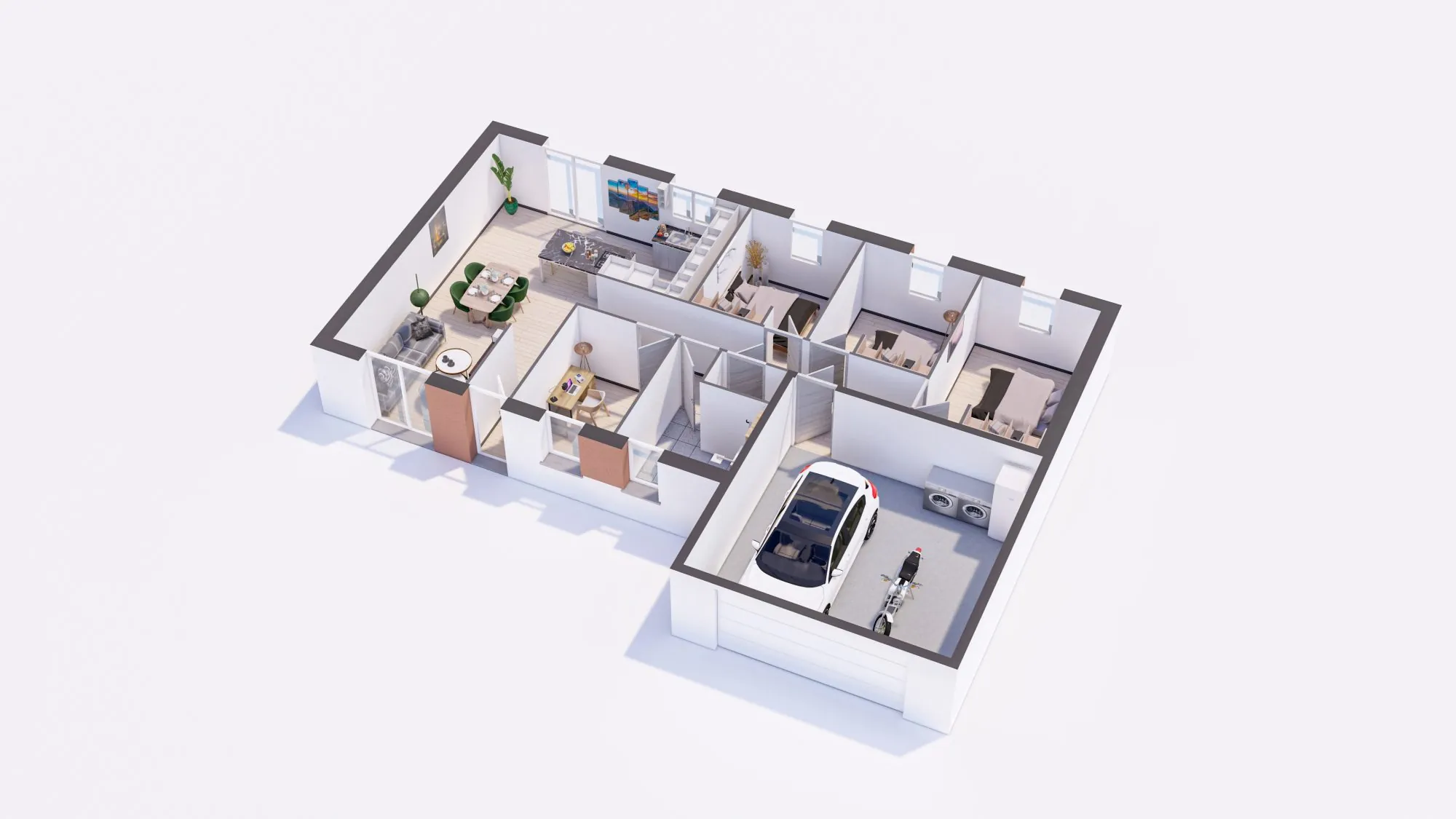Maison neuve à Mont-lès-Neufchâteau de 91 m² avec garage – Construction conforme RE 2020 
