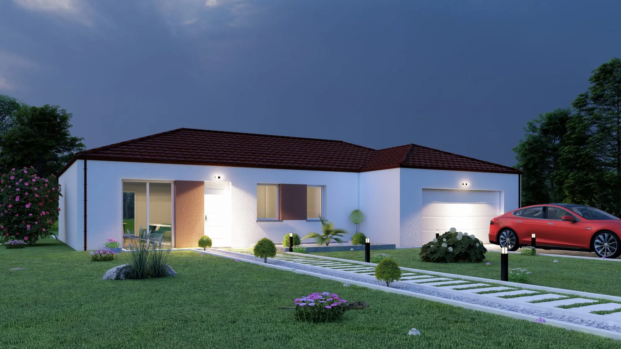 Maison neuve à Mont-lès-Neufchâteau de 91 m² avec garage – Construction conforme RE 2020 