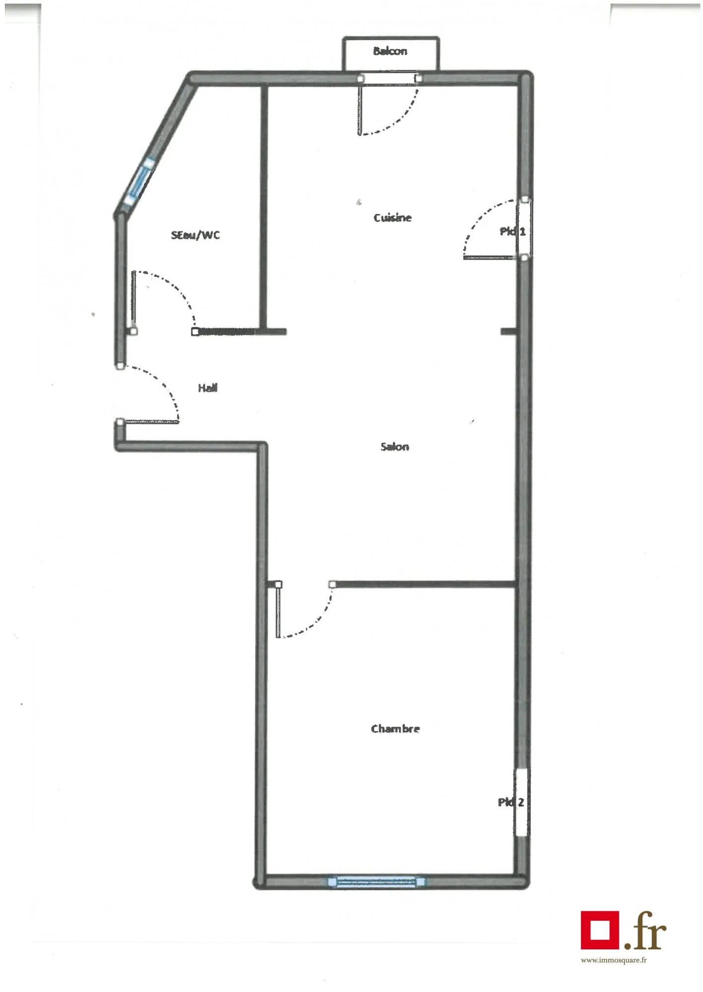 A vendre appartement T2 rénové à Grenoble, 44,40 m² avec balcon et cave 