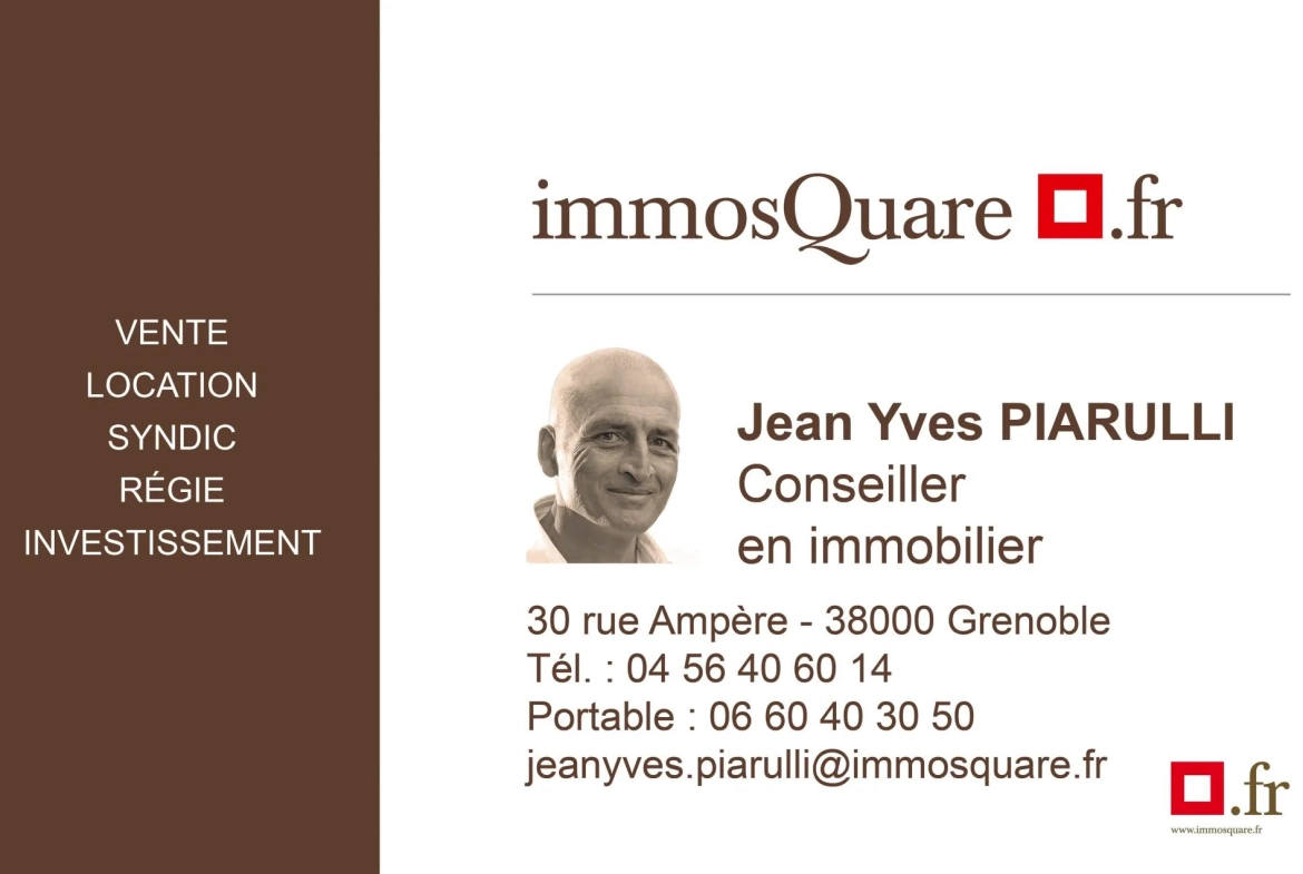 A vendre appartement T2 rénové à Grenoble, 44,40 m² avec balcon et cave 