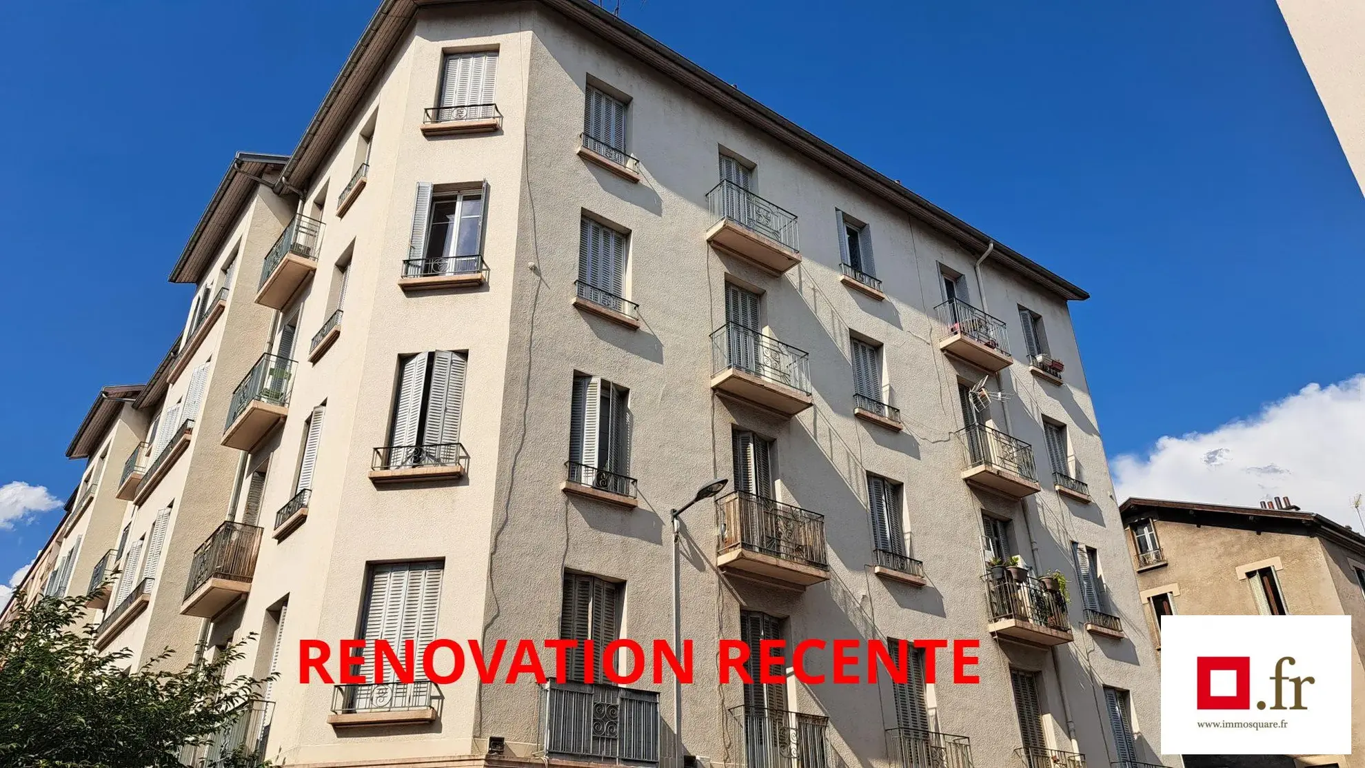 A vendre appartement T2 rénové à Grenoble, 44,40 m² avec balcon et cave 