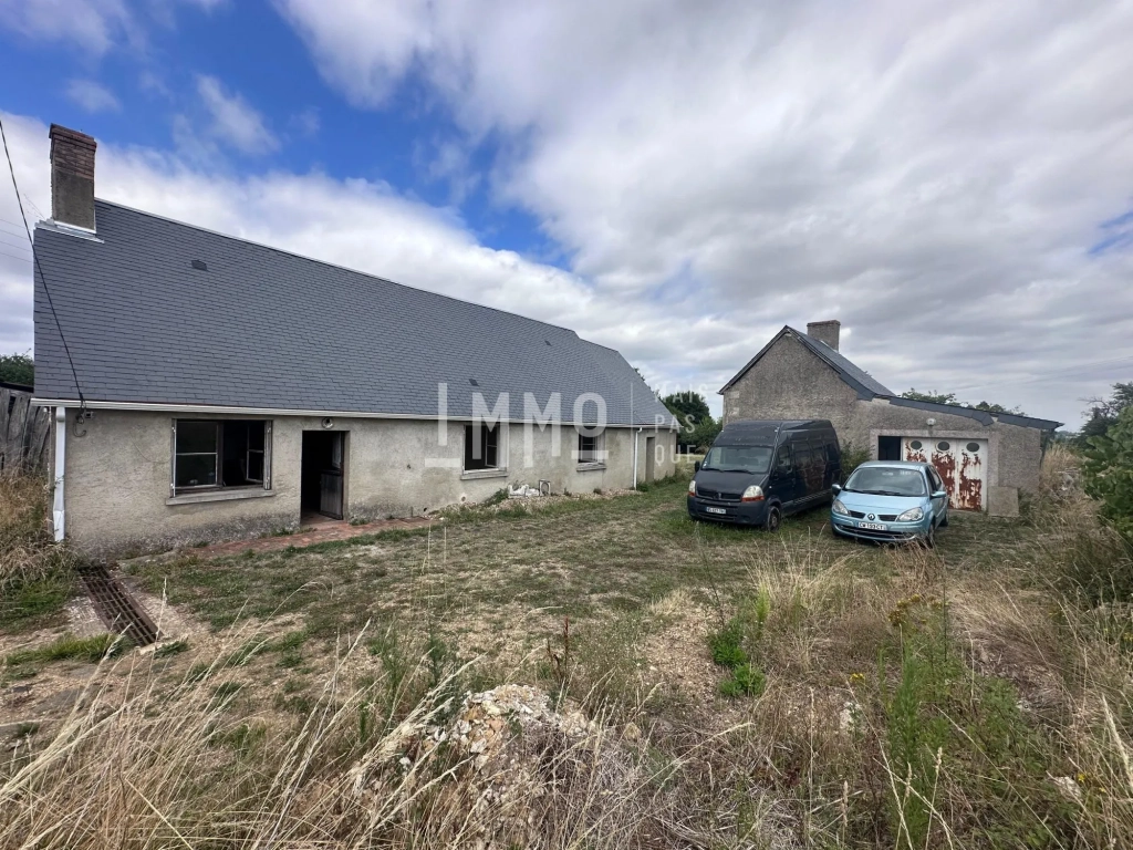 Maison de campagne à rénover à Montval-sur-Loir avec grand terrain
