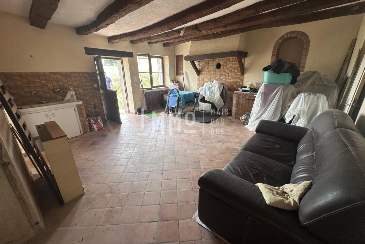 Maison de campagne à rénover à Montval-sur-Loir avec grand terrain 