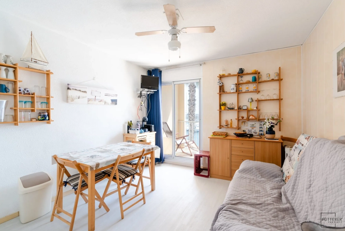 Vente d'un appartement 1 pièce avec vue sur la mer à Gruissan 