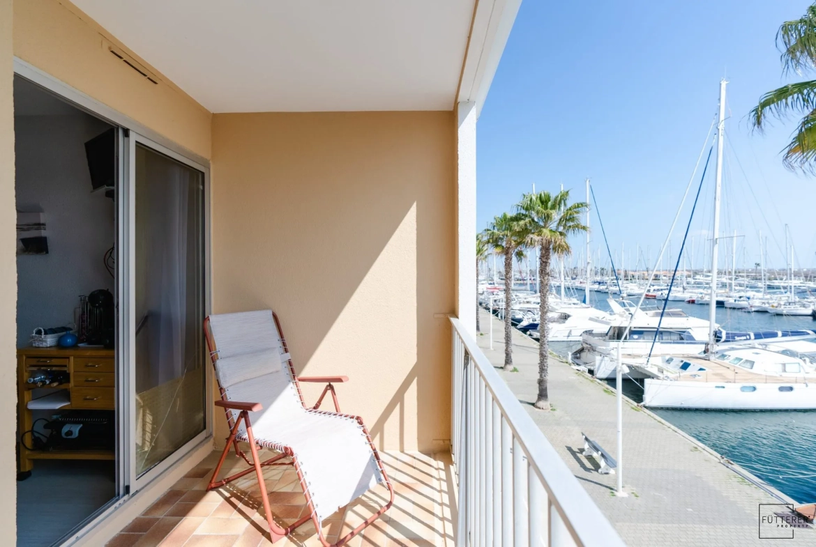 Vente d'un appartement 1 pièce avec vue sur la mer à Gruissan 