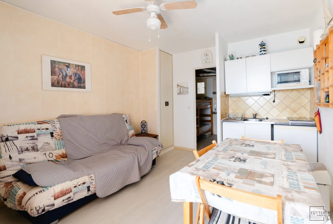 Vente d'un appartement 1 pièce avec vue sur la mer à Gruissan 
