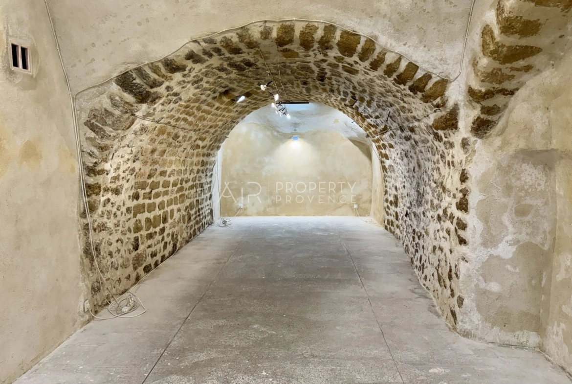 Local en pierres à Lourmarin pour activité commerciale en location 