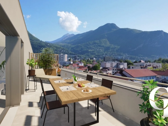 Appartement T2 neuf à Fontaine avec vue panoramique et terrasse – livraison 2027