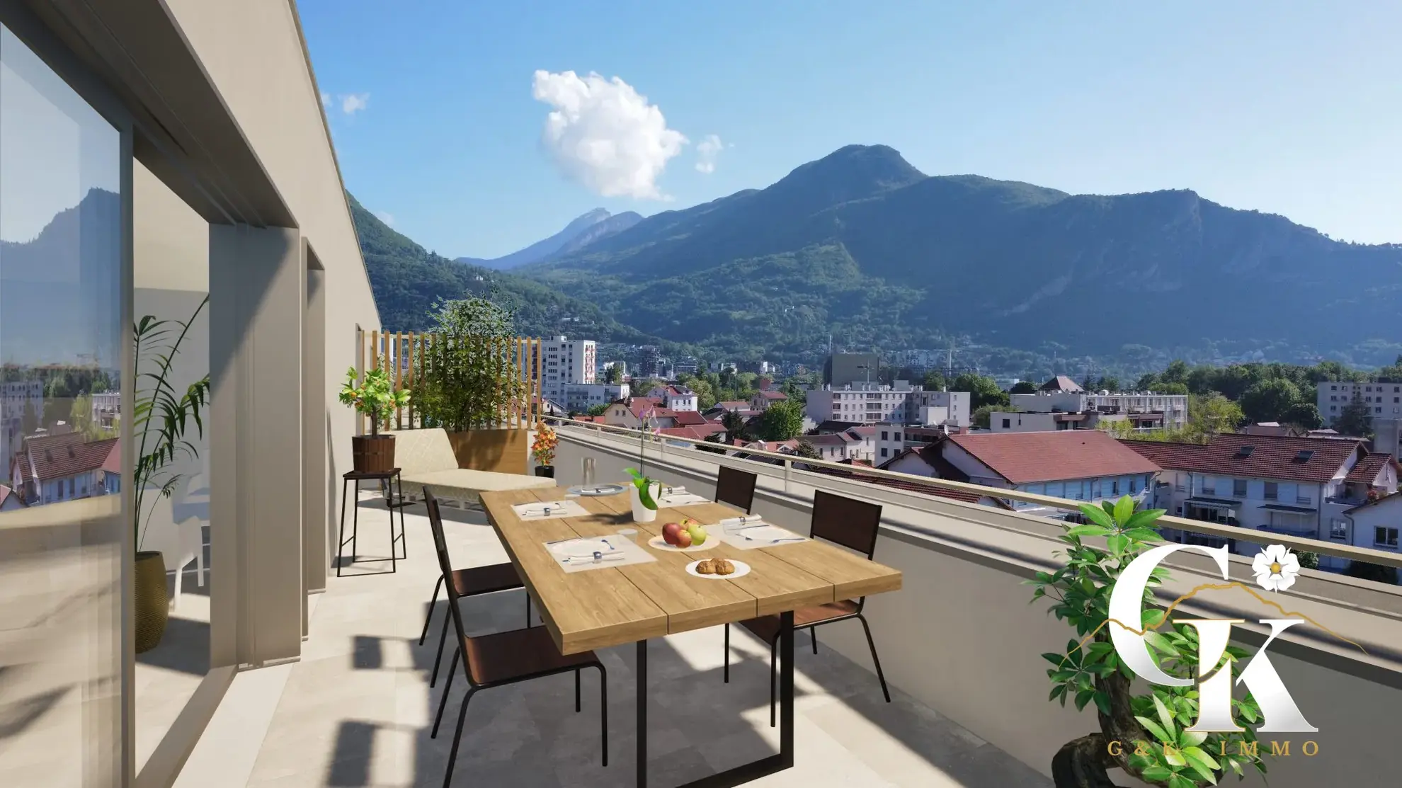 Appartement T2 neuf à Fontaine avec vue panoramique et terrasse – livraison 2027 