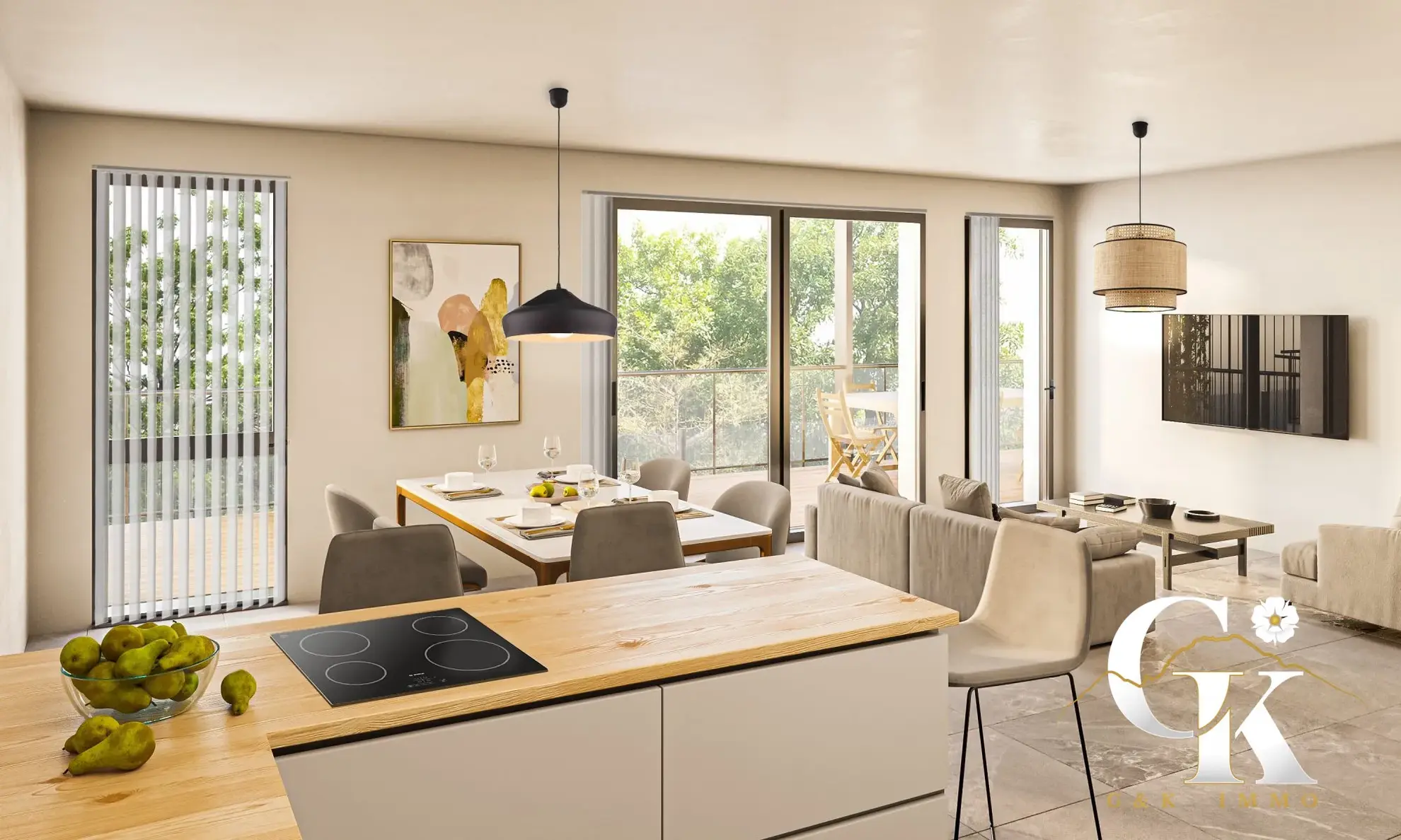 Appartement T2 neuf à Fontaine avec vue panoramique et terrasse – livraison 2027 