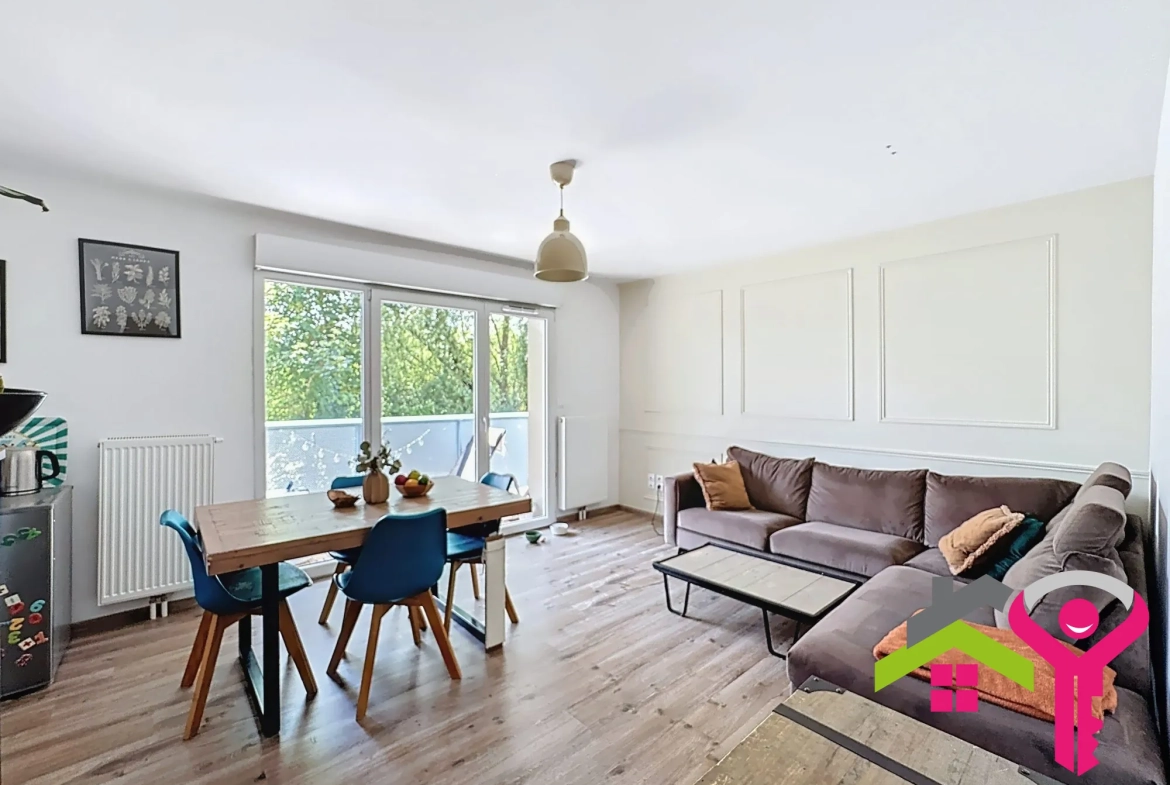 Appartement T3 lumineux de 57 m² avec balcon à Marly 