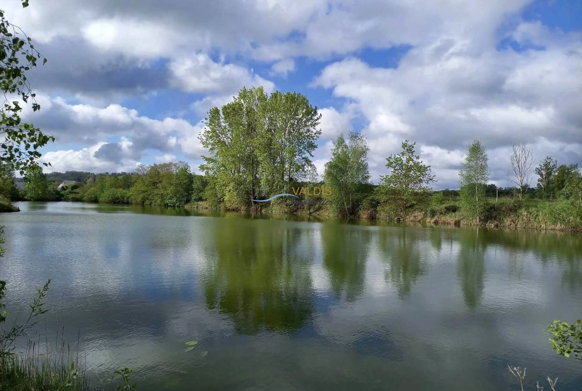 Terrain de 2,2 hectares avec étangs à Bucy-le-Long, idéal pour la détente et la pêche 