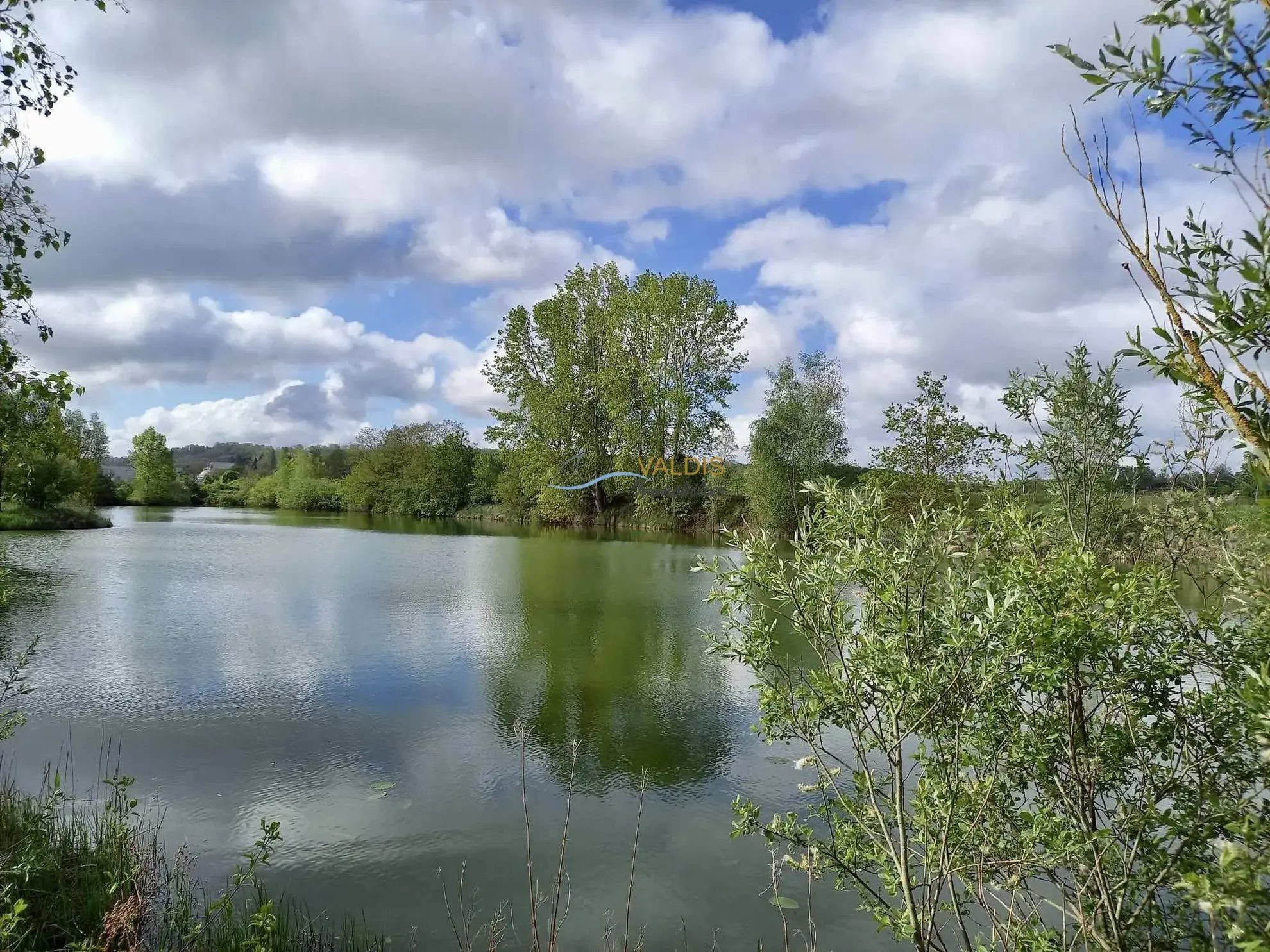 Terrain de 2,2 hectares avec étangs à Bucy-le-Long, idéal pour la détente et la pêche 