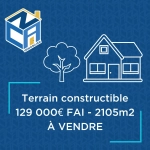 Terrain constructible de 1500 m² à Villeperdue près de Tours