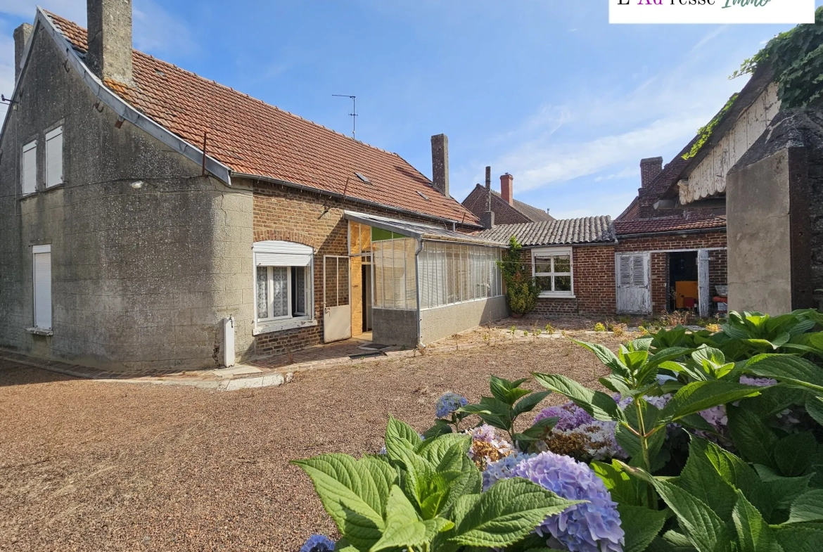 Maison à vendre à Boursies avec grand terrain et potentiel de rénovation 