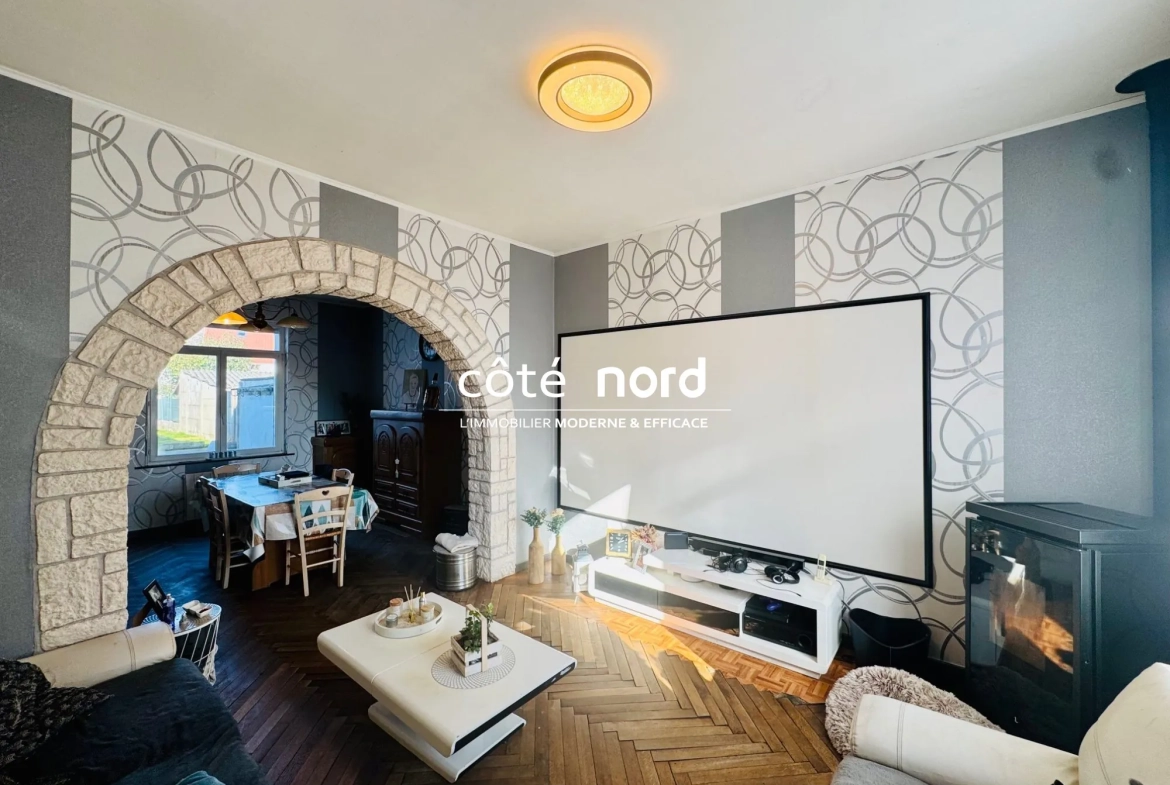 Maison de ville semi-individuelle à Caudry avec jardin et garage - 3 chambres 