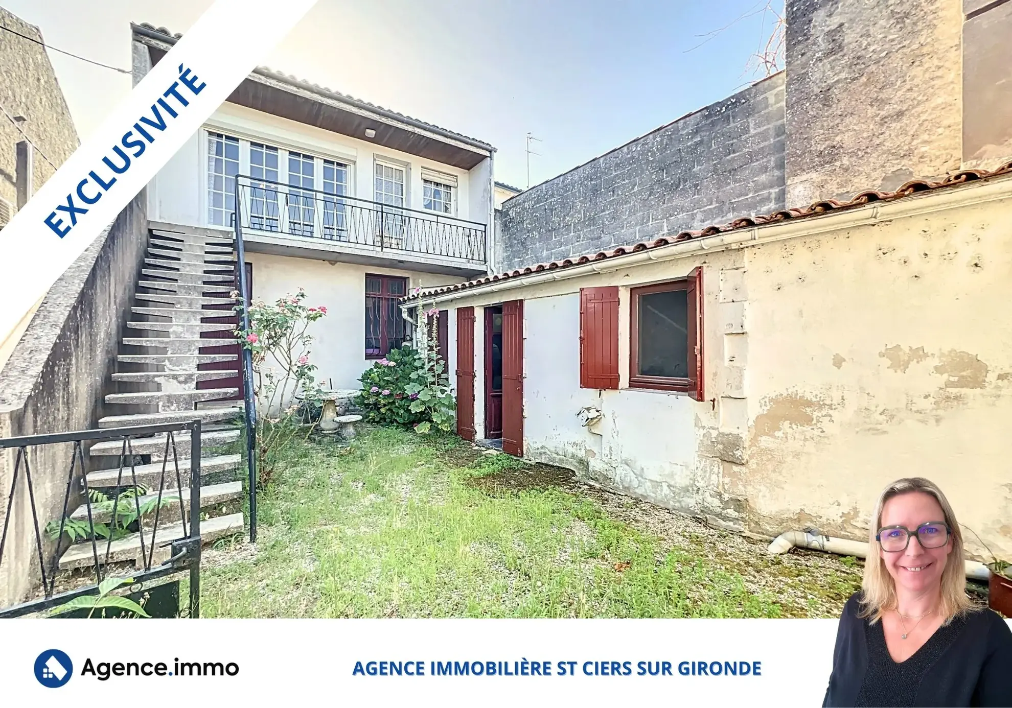 Immeuble de rapport à Saint-Ciers-sur-Gironde avec locaux loués et garages, excellente opportunité d’investissement 