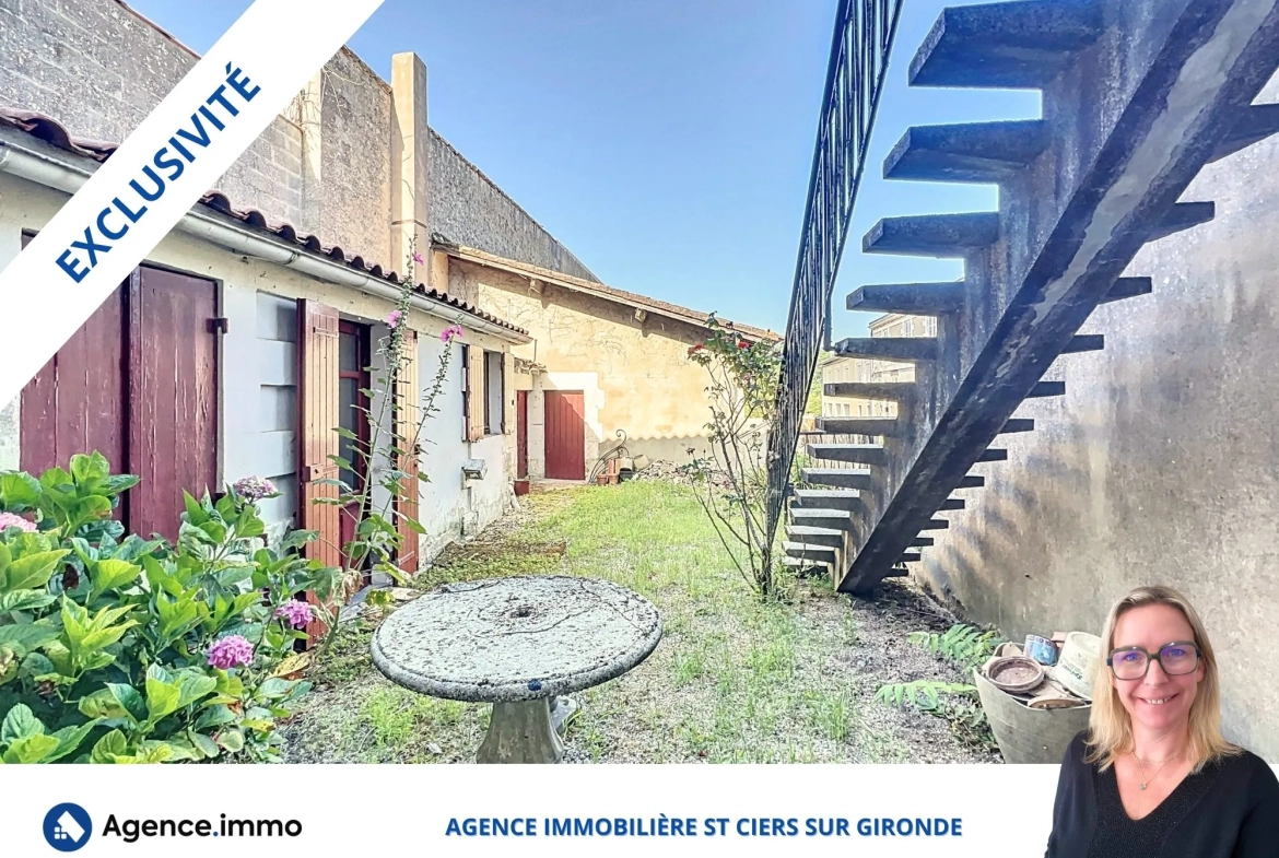 Immeuble de rapport à Saint-Ciers-sur-Gironde avec locaux loués et garages, excellente opportunité d’investissement 