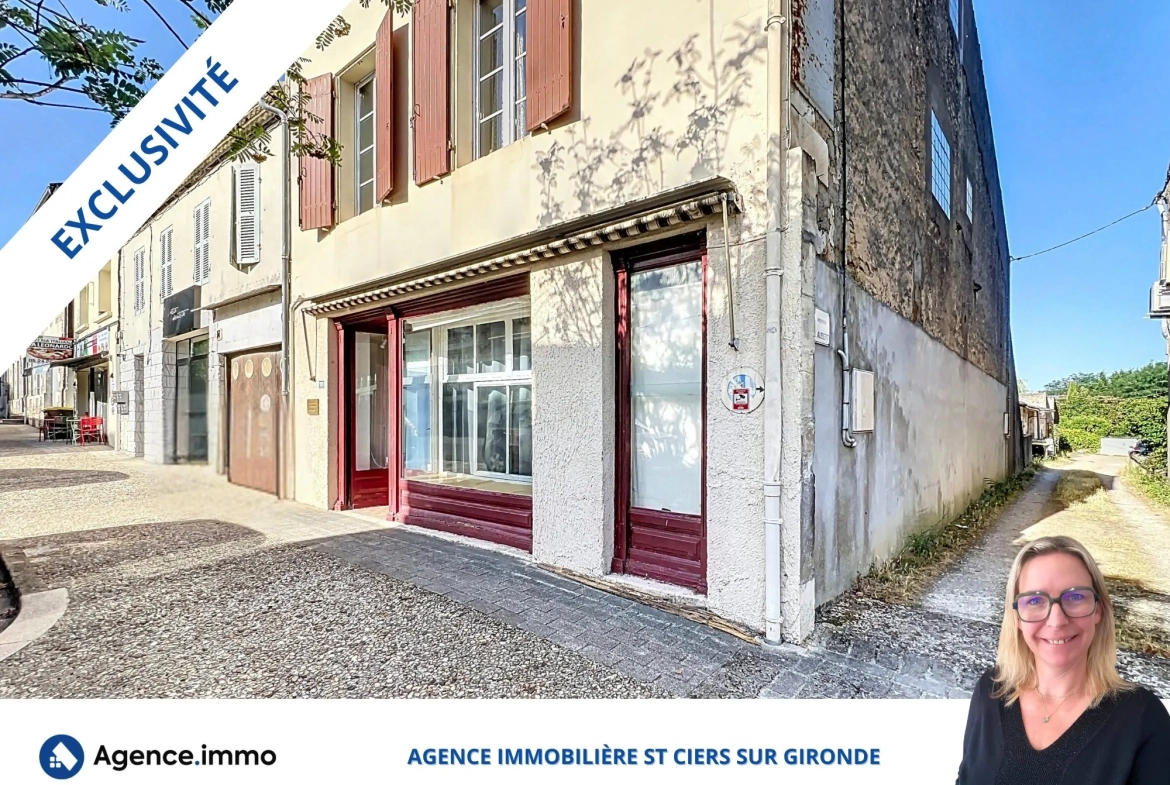 Immeuble de rapport à Saint-Ciers-sur-Gironde avec locaux loués et garages, excellente opportunité d’investissement 