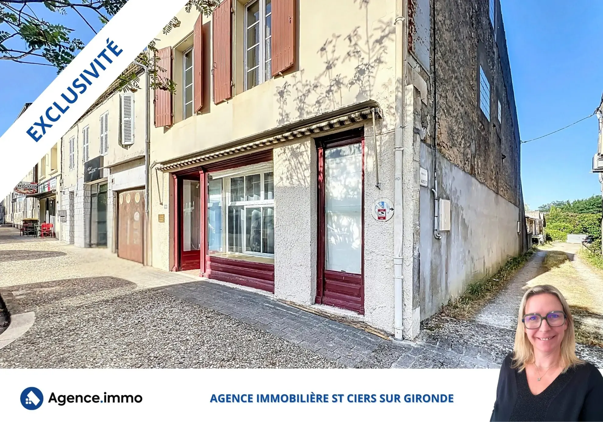 Immeuble de rapport à Saint-Ciers-sur-Gironde avec locaux loués et garages, excellente opportunité d’investissement 