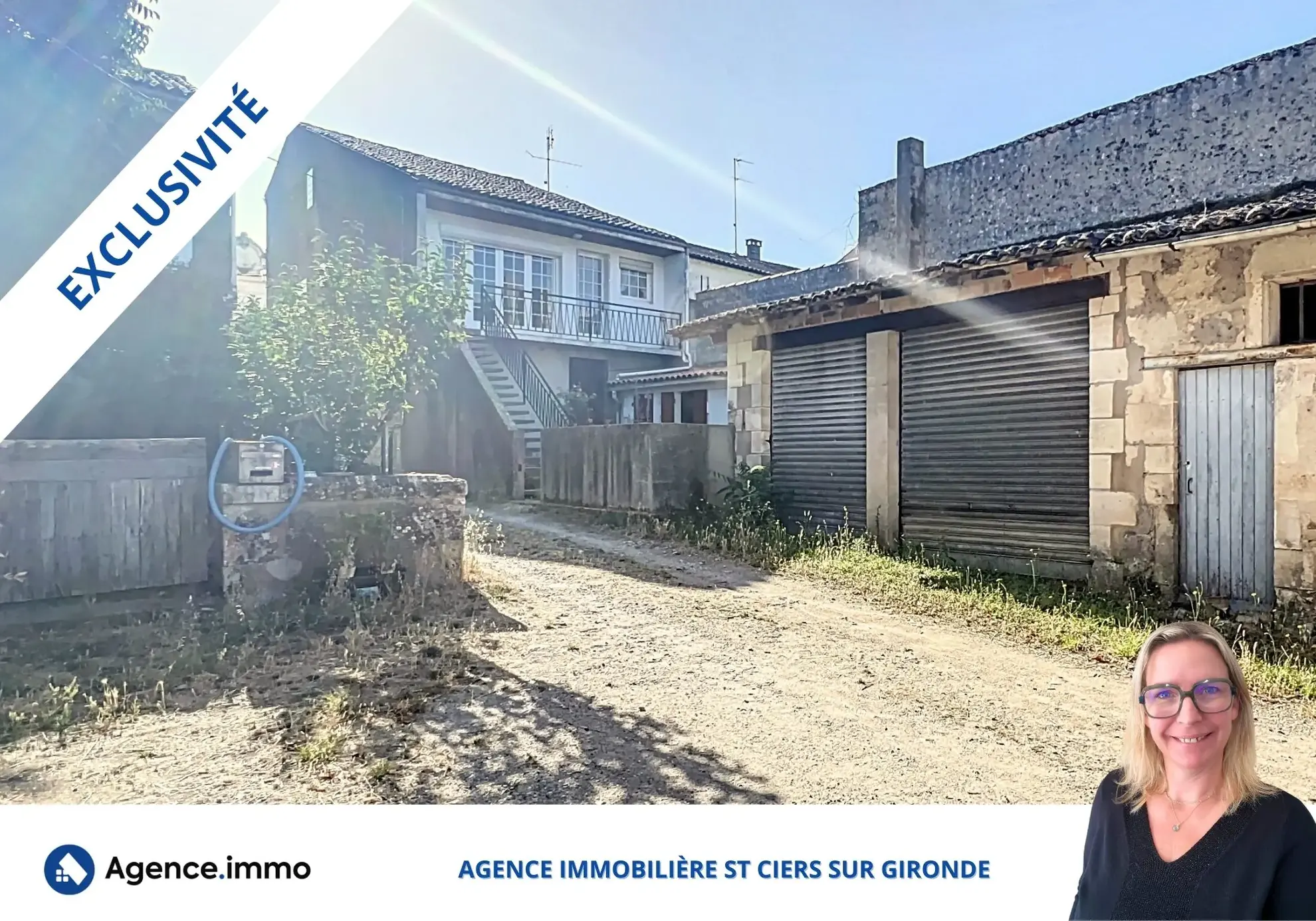 Immeuble de rapport à Saint-Ciers-sur-Gironde avec locaux loués et garages, excellente opportunité d’investissement 
