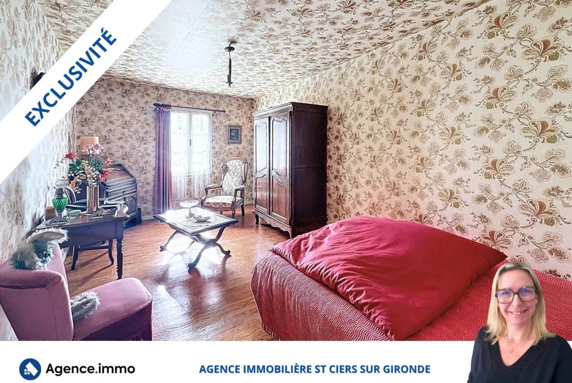 Immeuble de rapport à Saint-Ciers-sur-Gironde avec locaux loués et garages, excellente opportunité d’investissement 