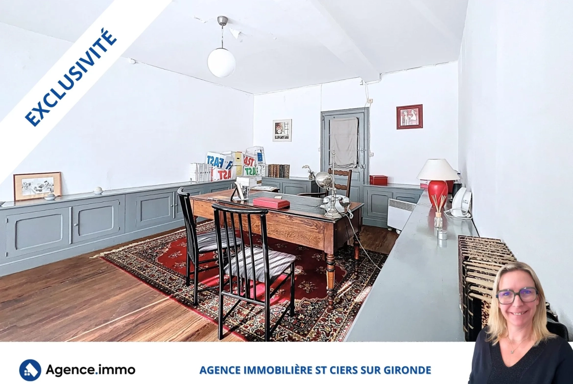 Immeuble de rapport à Saint-Ciers-sur-Gironde avec locaux loués et garages, excellente opportunité d’investissement 
