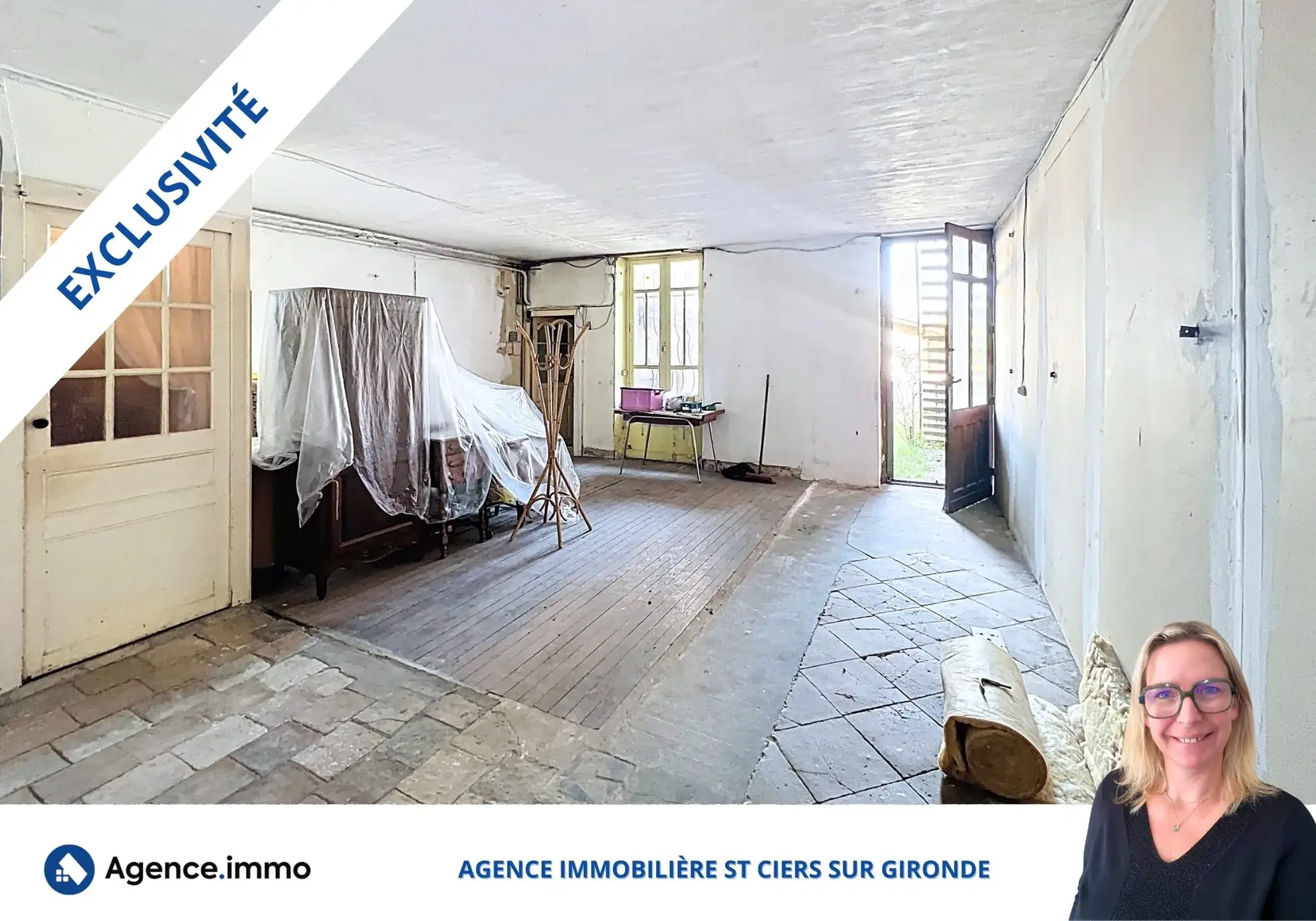 Immeuble de rapport à Saint-Ciers-sur-Gironde avec locaux loués et garages, excellente opportunité d’investissement 