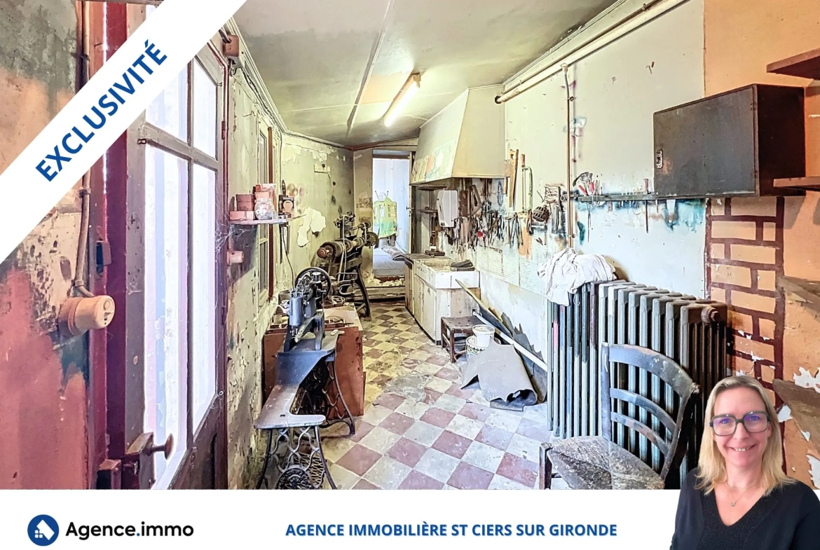 Immeuble de rapport à Saint-Ciers-sur-Gironde avec locaux loués et garages, excellente opportunité d’investissement 