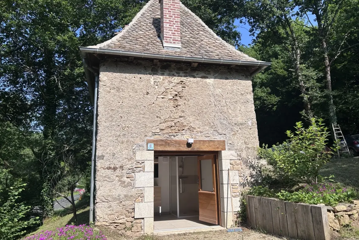 Charmante maison en pierre avec terrain arboré à Monceaux-sur-Dordogne 