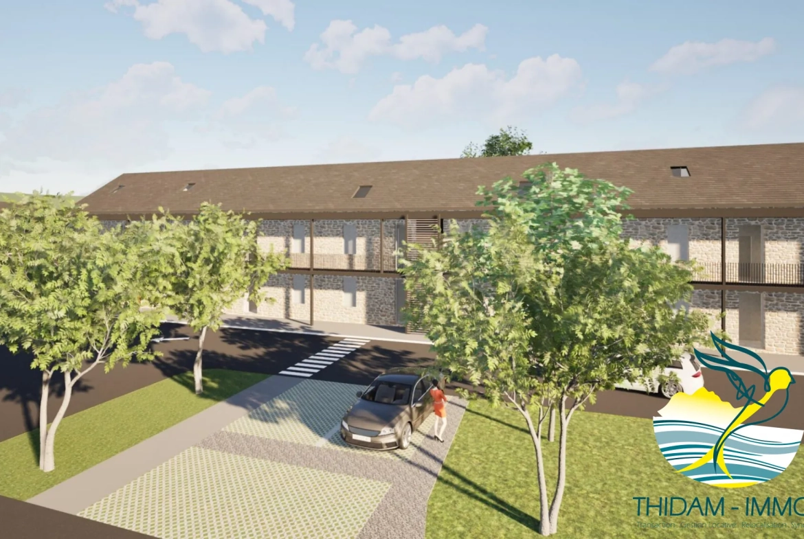 Non contractuelle Appartement T2 récent avec terrasse à Coarraze - Livraison 2025 
