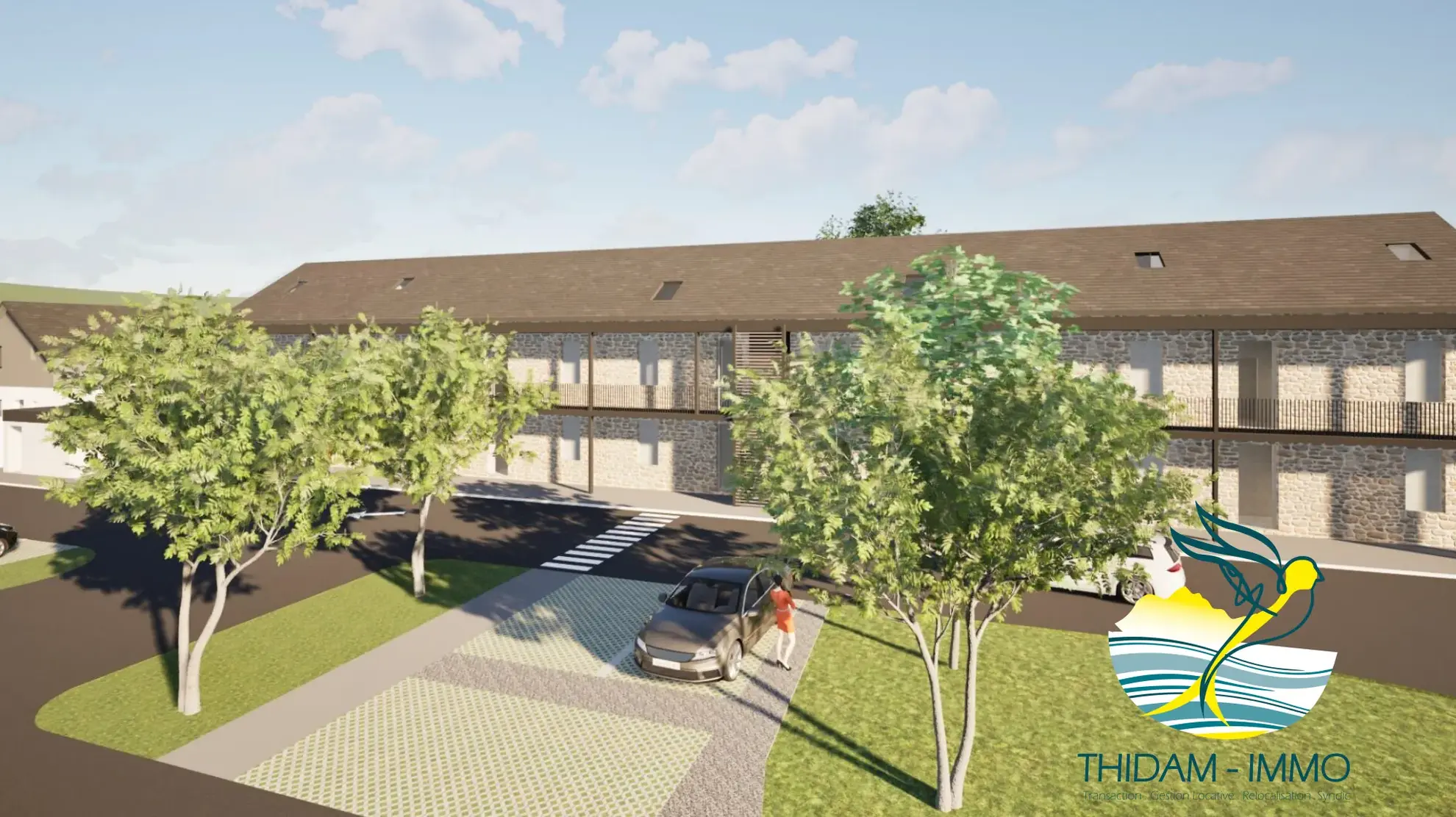 Non contractuelle Appartement T2 récent avec terrasse à Coarraze - Livraison 2025 