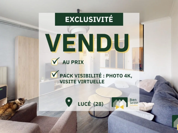 Appartement T4 avec balcon, garage à Lucé - Calme et bien situé