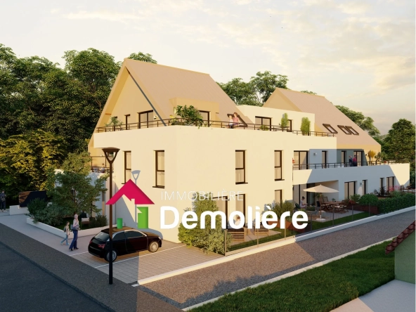 Appartement 2 pièces neuf avec grande terrasse en Attique à Oberhoffen-sur-Moder