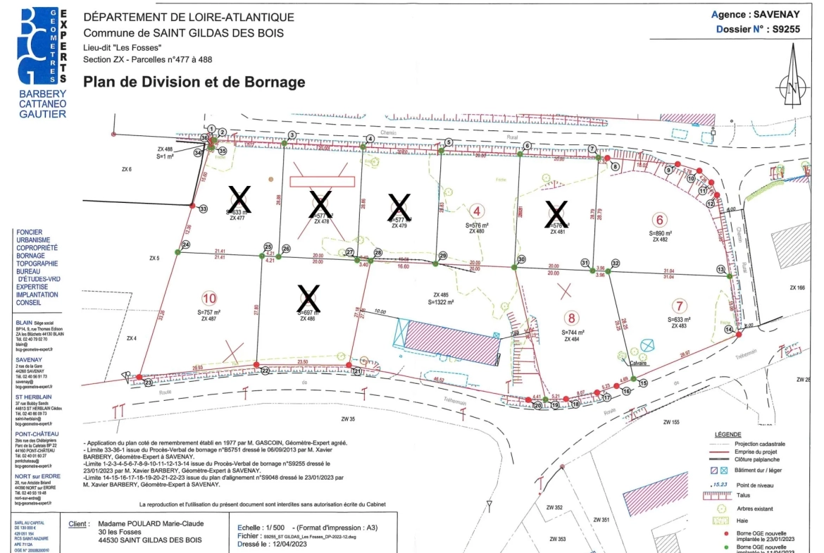 Terrain constructible de 633 m² à Saint-Gildas-des-Bois – Cadre paisible et proximité des commodités 