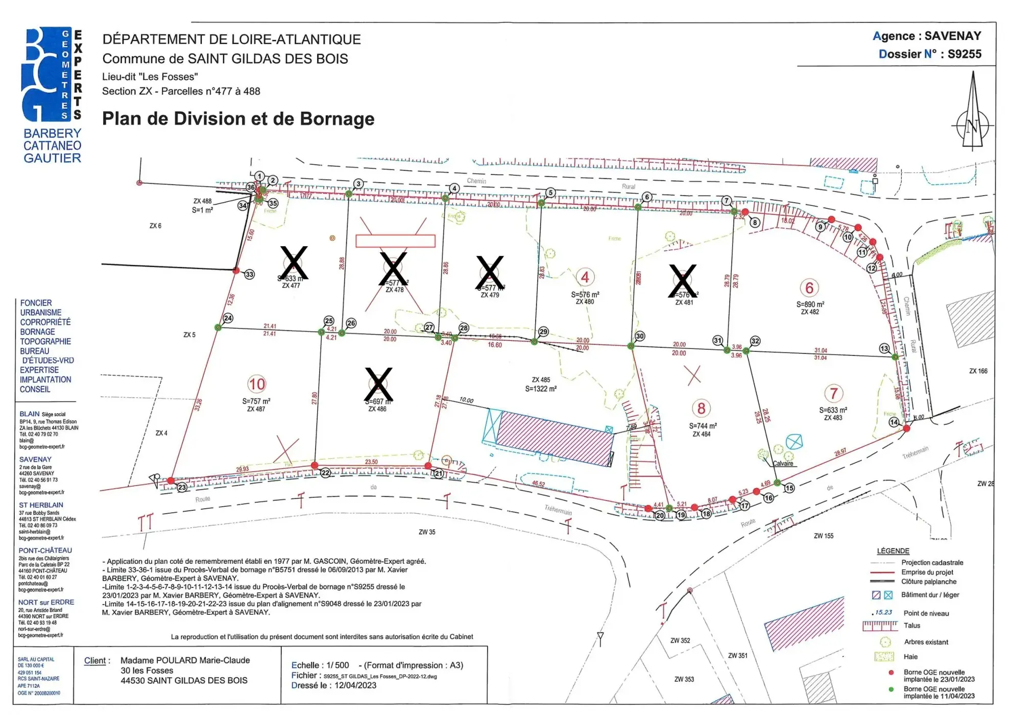 Terrain constructible de 633 m² à Saint-Gildas-des-Bois – Cadre paisible et proximité des commodités 