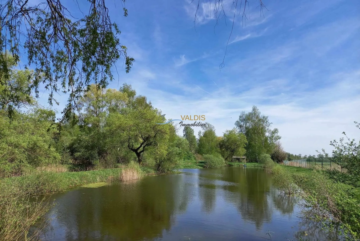 Terrain de 1,38 hectare avec deux étangs en Sissonne (02) 