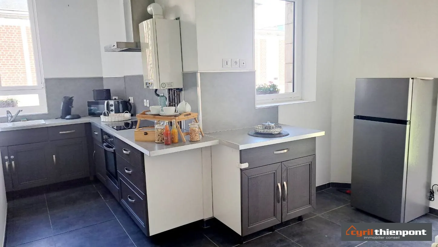 Maison en centre-ville d'Abbeville avec jardin, 3 chambres, jacuzzi et garage 