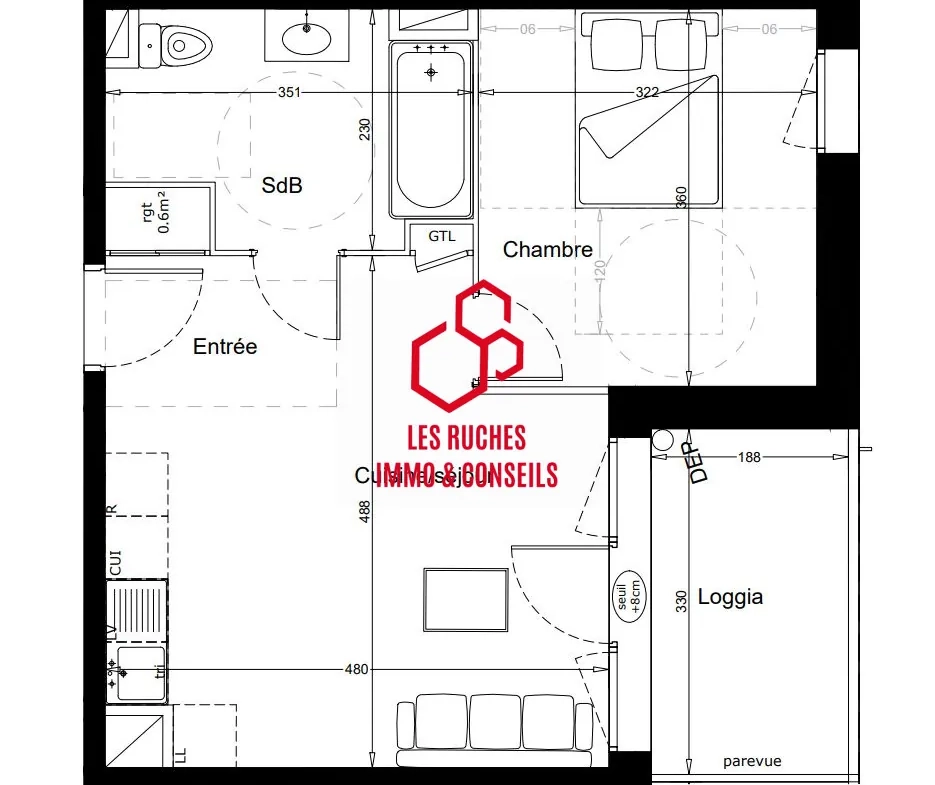 Appartement T2 neuf lumineux à vendre à Melun, idéal pour couple ou célibataire 