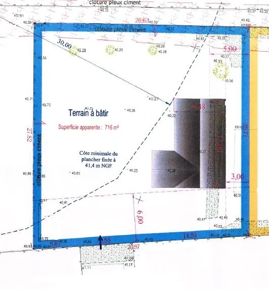 Terrain constructible de 715 m² à Pacy-sur-Eure, quartier calme 