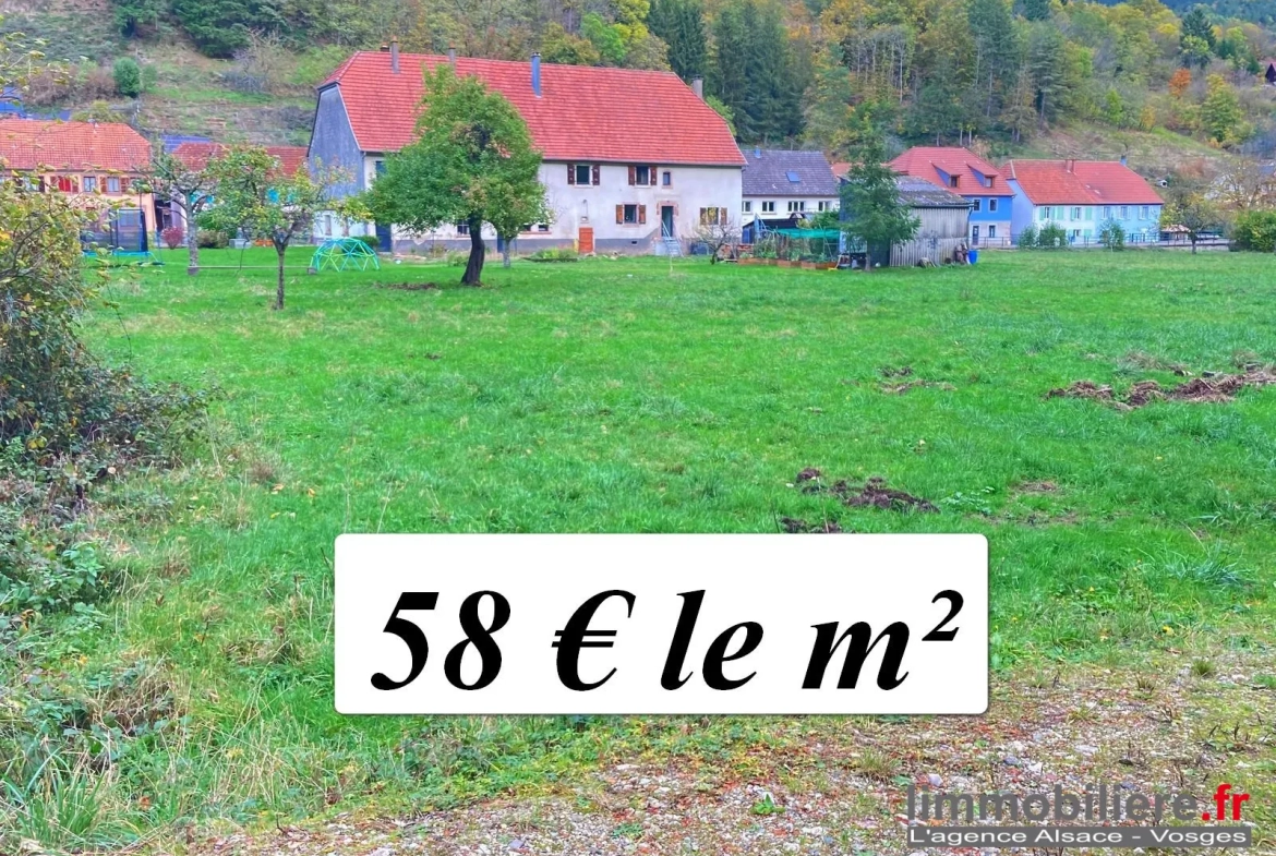 Terrain constructible plat à Rombach-le-Franc proche du village 