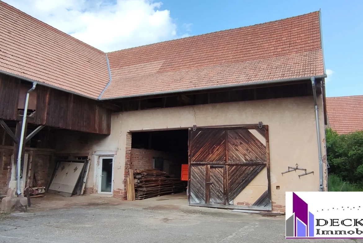 Grand corps de ferme à Bischholtz avec dépendances et terrain de 25 ares 