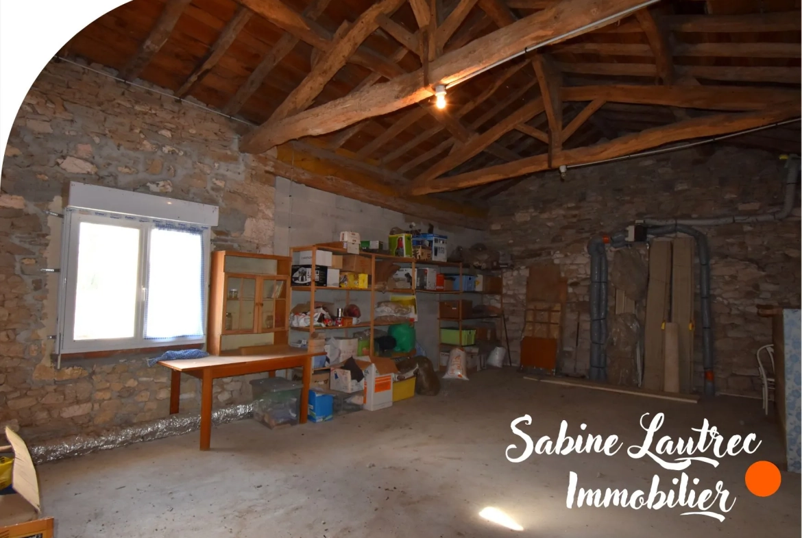 Maison rénovée en pierre à Lombers, proche Realm live, avec jardin et garage — authenticité et confort 